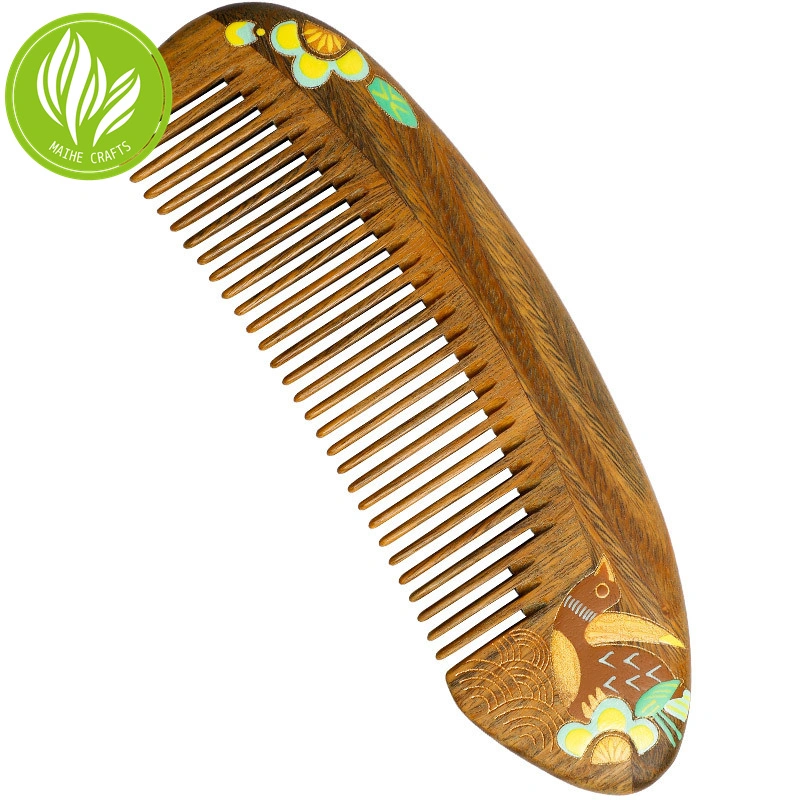 Magpie Pretty Branch Lacquer Green Sandalwood Comb